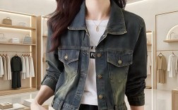 短款牛仔外套显瘦吗？