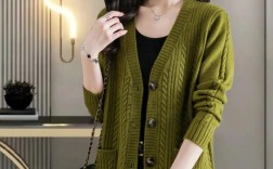 中长款毛衣外套女图，显瘦百搭怎么选？