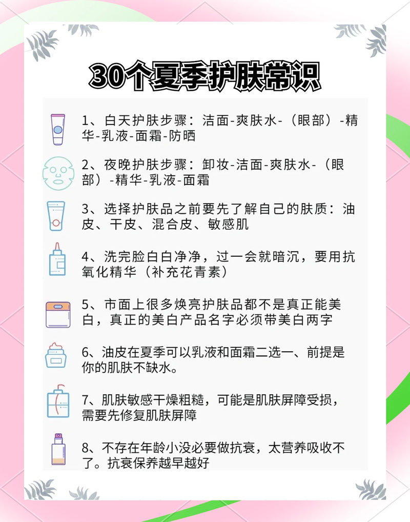 夏季护肤1000条，常识太多如何选？-图1