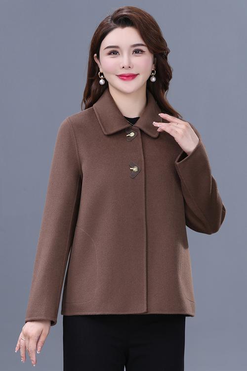 毛昵羊绒大衣带毛领女装-图2