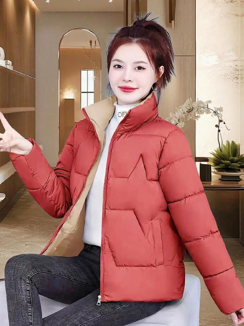 陶宝网女装外套棉衣短款-图1