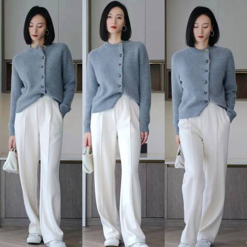 女装白色长裤配什么衣服-图3