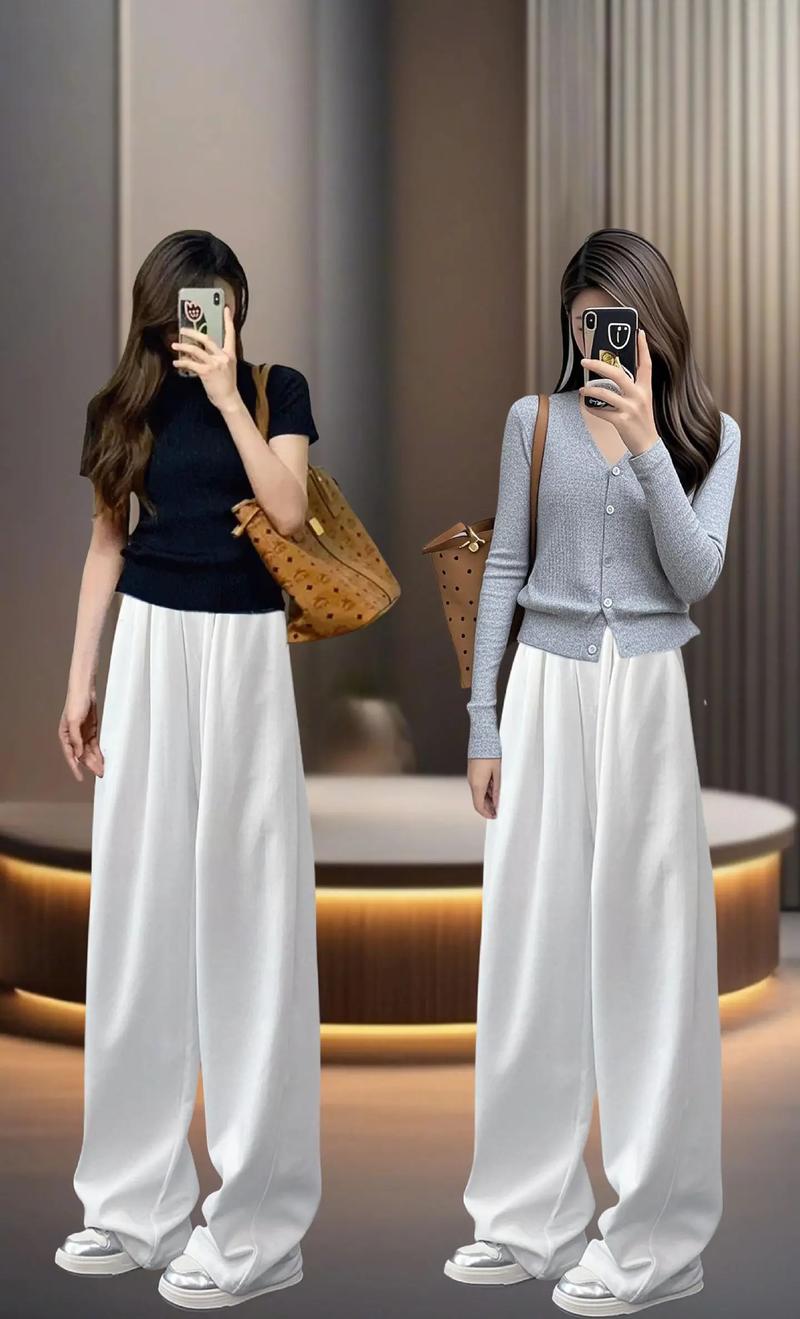 女装白色长裤配什么衣服-图1