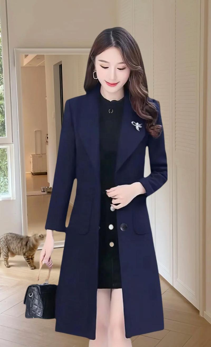 中长款毛呢外套图片，怎么选才显瘦？-图2