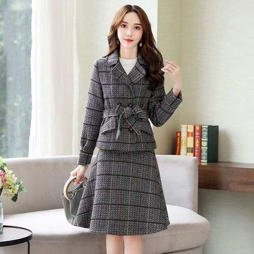 女装毛呢长袖格子连衣裙怎么选？-图2