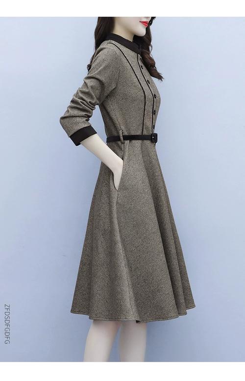 女装毛呢长袖格子连衣裙怎么选?-图3 女装毛呢长袖格子连衣裙怎么选?-图3