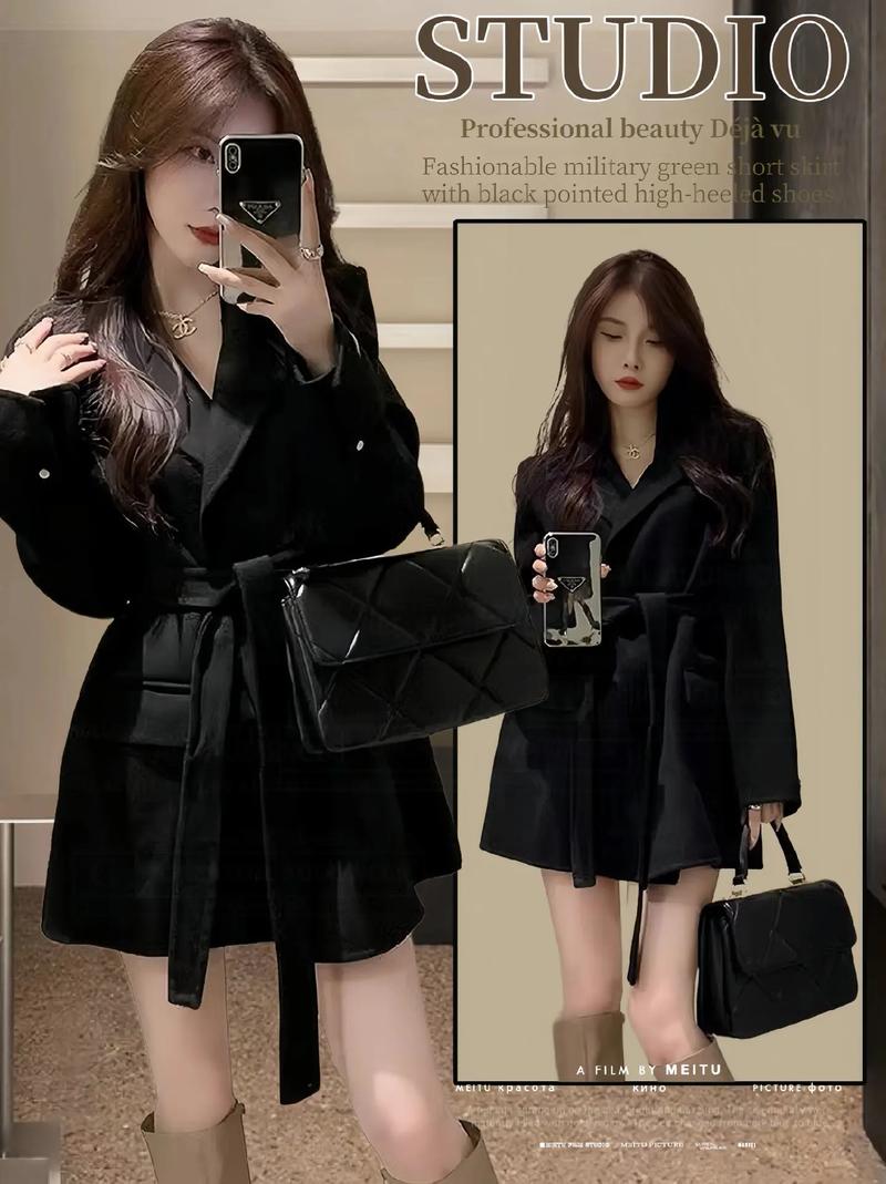 黑色衣服女装配什么腰带显气质？-图1