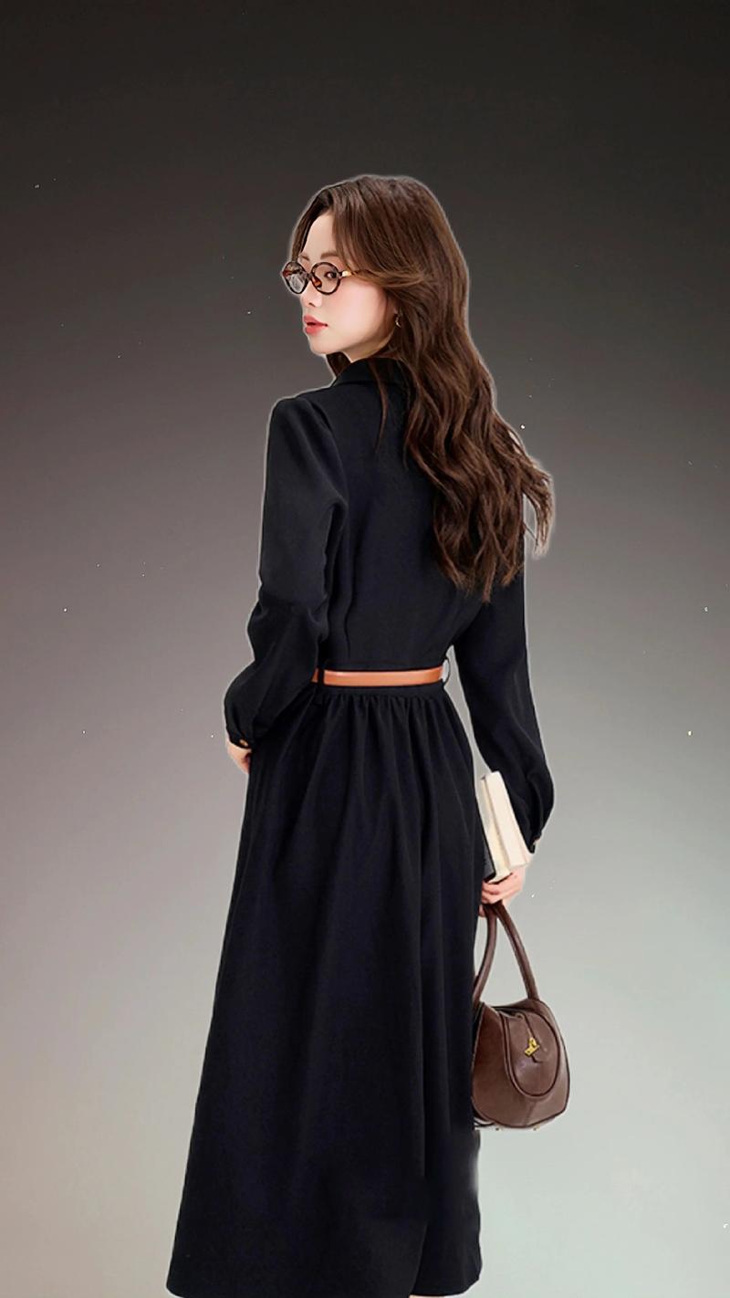 黑色衣服女装配什么腰带显气质？-图2