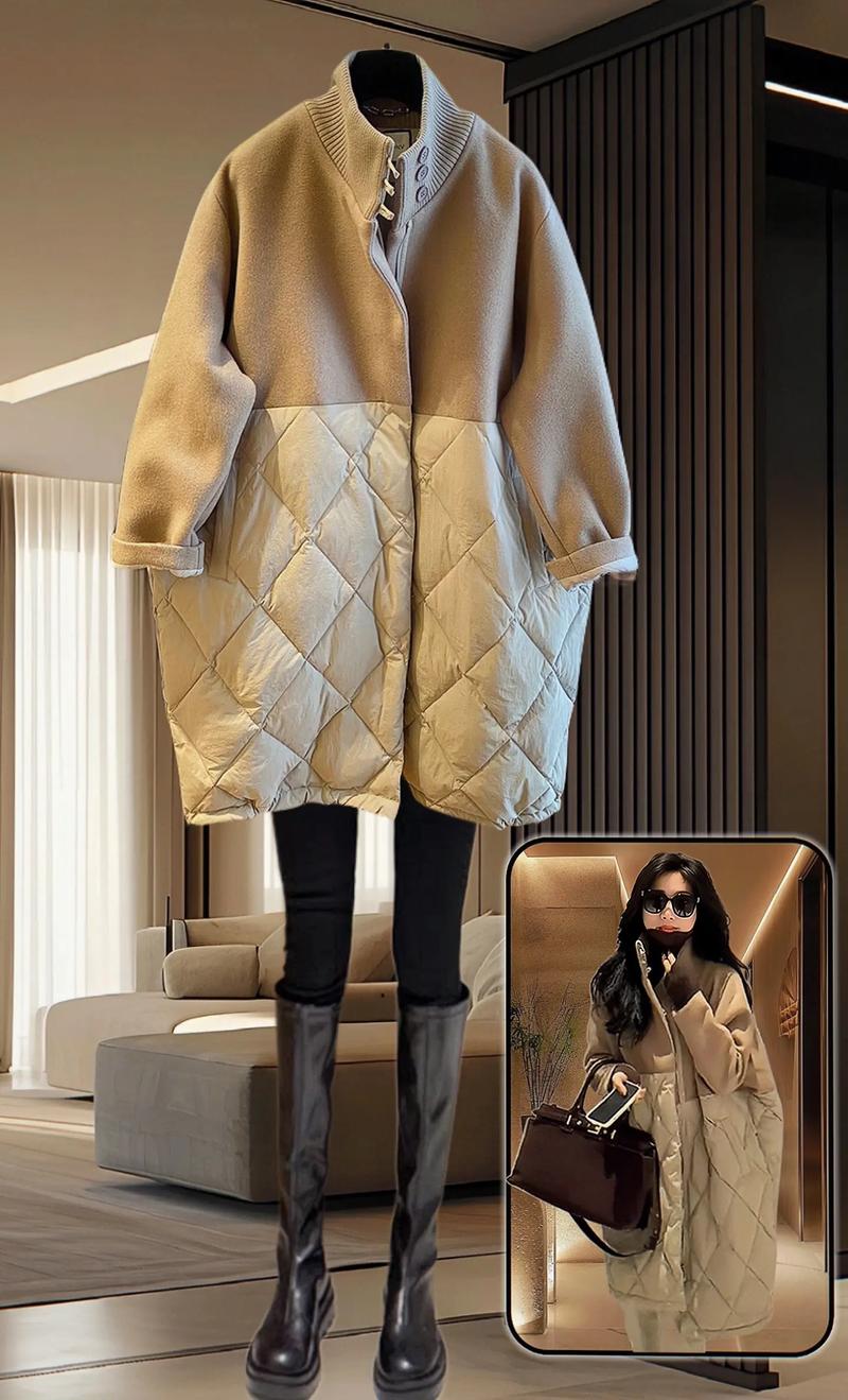 冬季女装中长款毛呢外套-图3