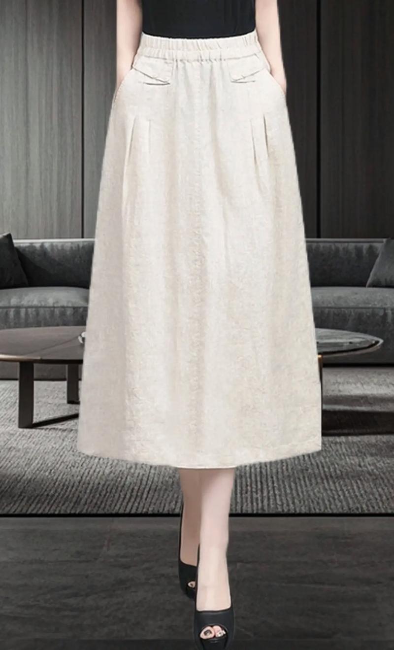 中老年夏半身长裙选什么款显瘦？-图3