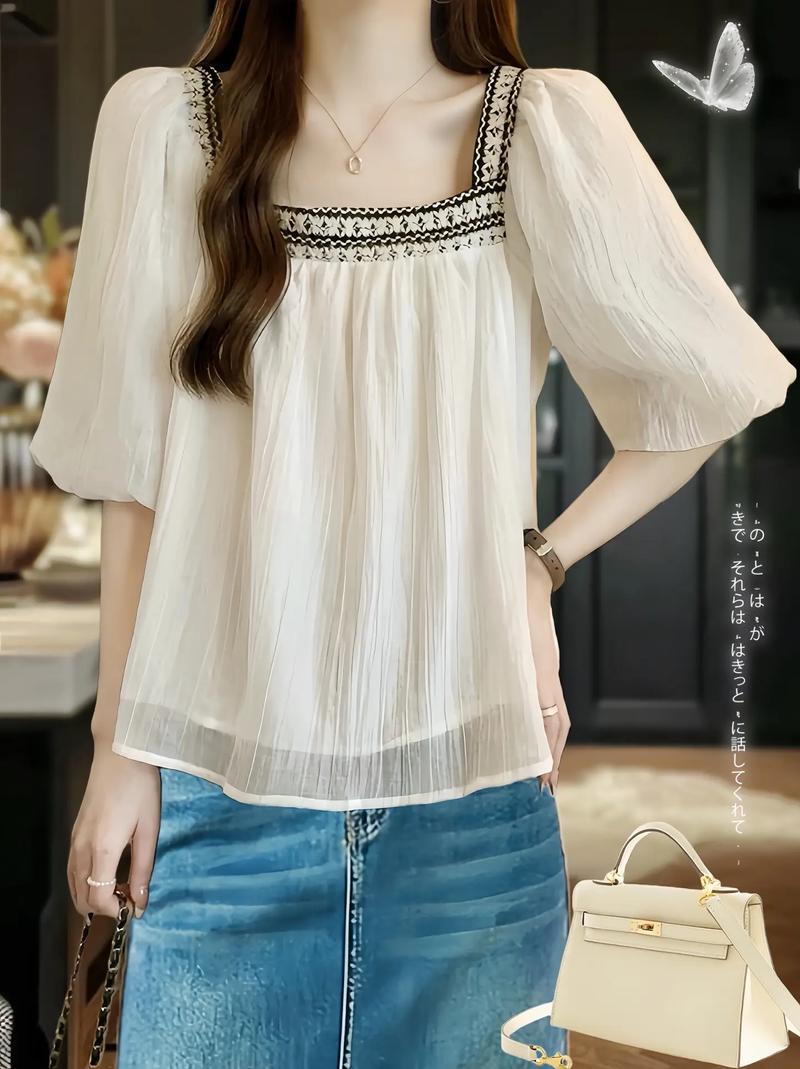 韩版女装短袖雪纺新款,新款具体有哪些亮点?-图1 韩版女装短袖雪纺新款,新款具体有哪些亮点?-图1