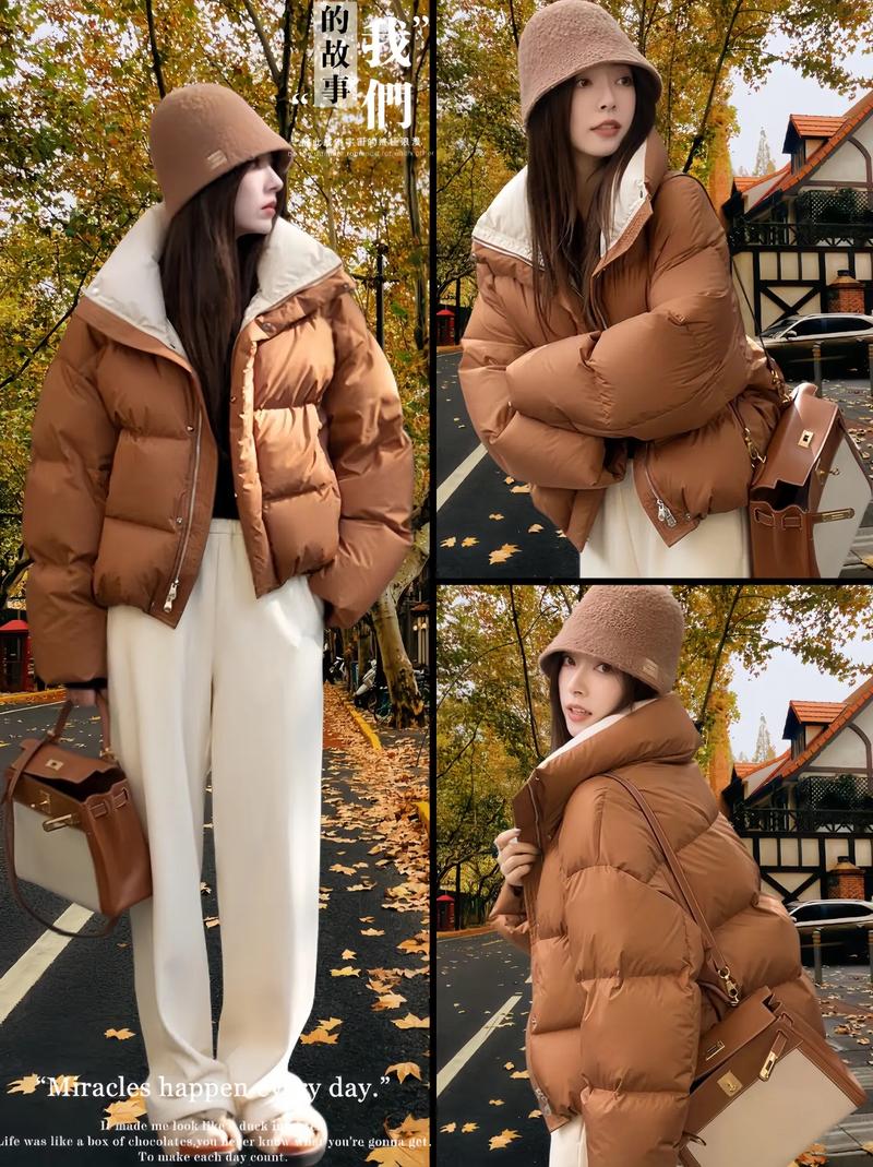 韩版冬女装配裤子怎么搭更时髦？-图2