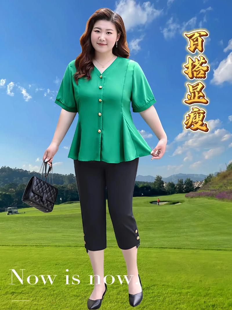 韩版中老年夏天胖女装-图1 韩版中老年夏天胖女装-图1