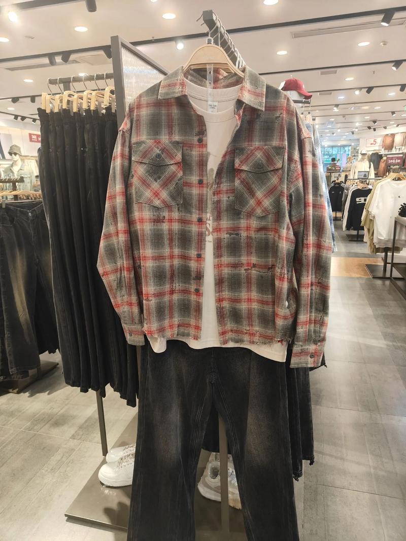 以纯格子女装衬衫图片有哪些款式？-图1