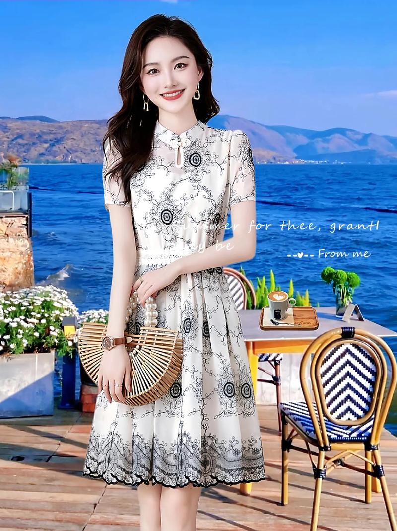 夏季新款女装连衣长裙-图2 夏季新款女装连衣长裙-图2