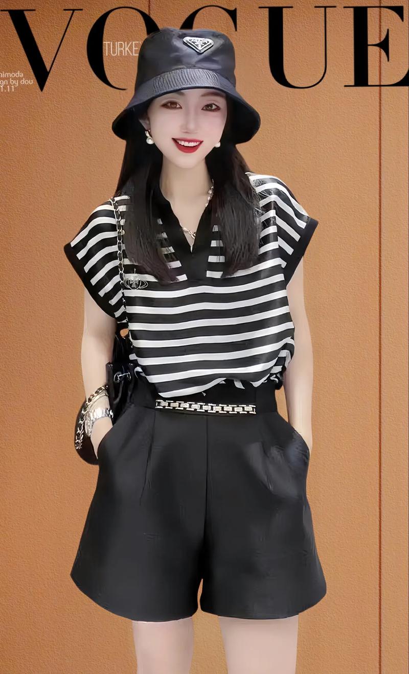 日系条纹上衣怎么搭才显瘦时髦？-图2