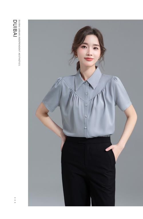 夏季女装短袖衬衫，百搭怎么搭才时髦？-图3