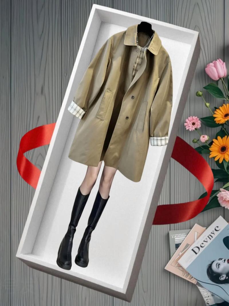 格子长款女大衣怎么选？-图3