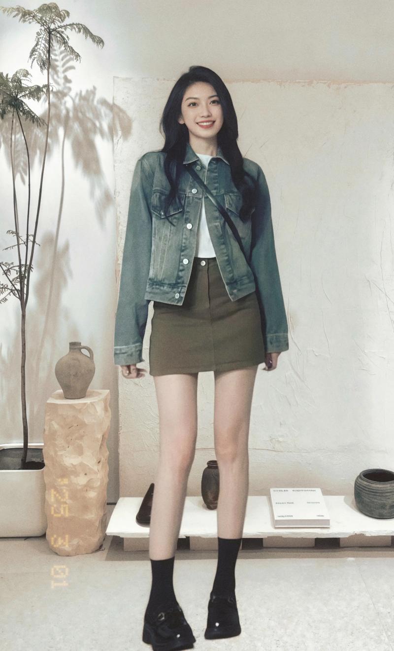 韩版牛仔外套短款显高吗？-图2