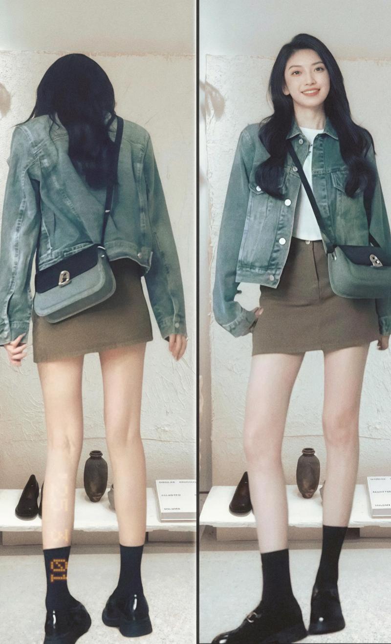 韩版牛仔外套短款显高吗？-图1