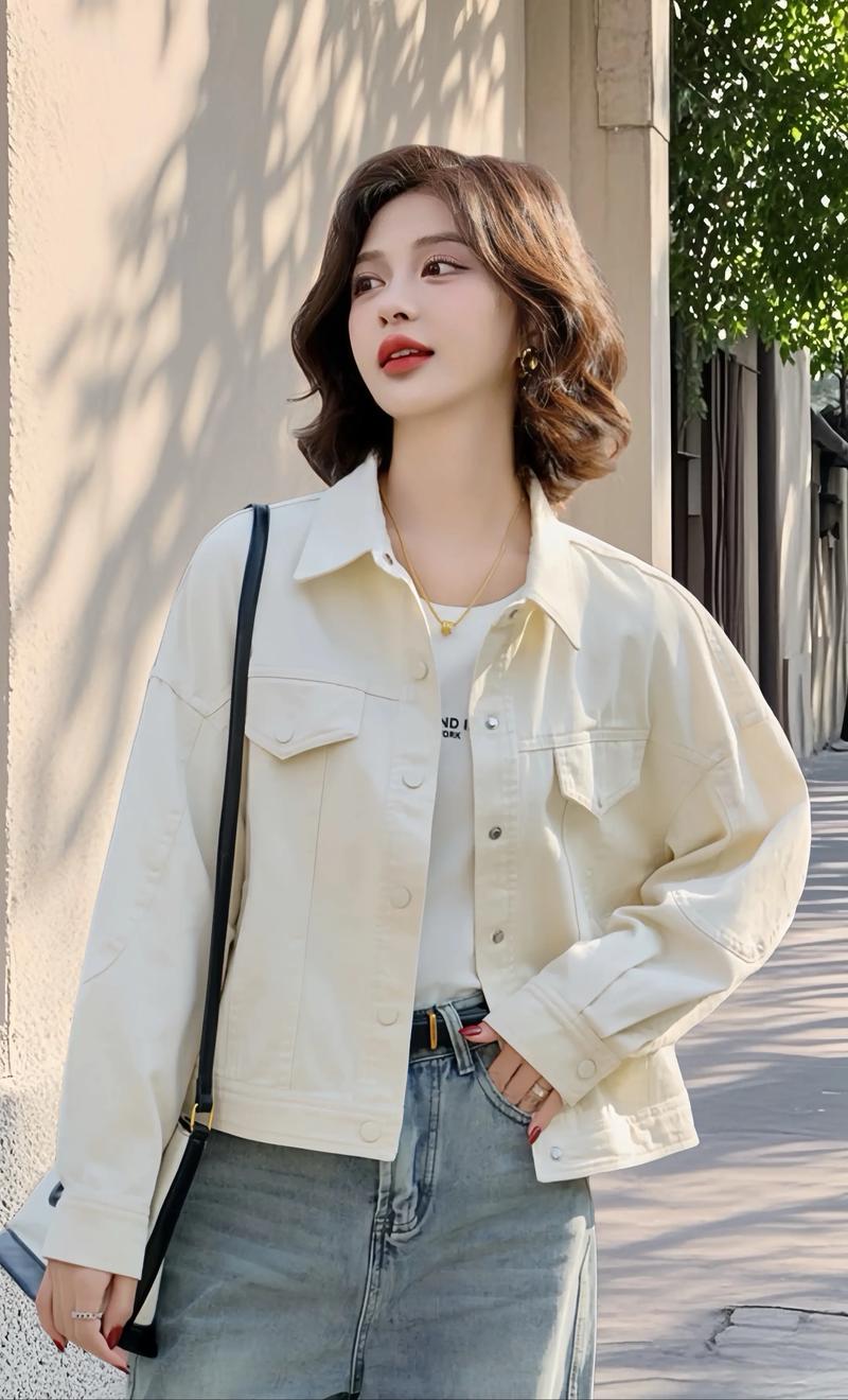 白色牛仔女装怎么搭才显瘦好看?-图1 白色牛仔女装怎么搭才显瘦好看?-图1