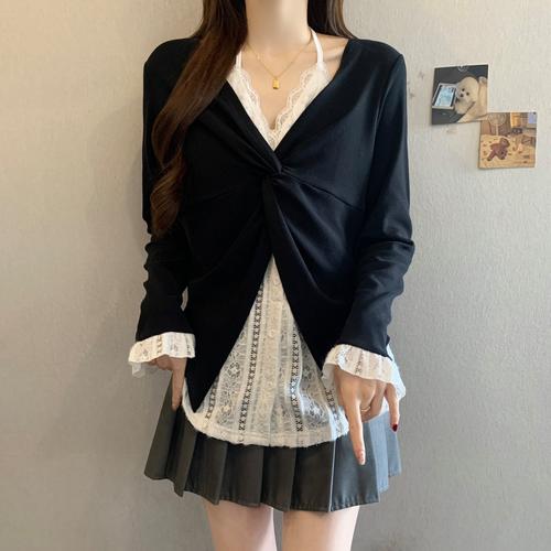 新款蕾丝长版女装上衣，适合什么场合穿？-图1