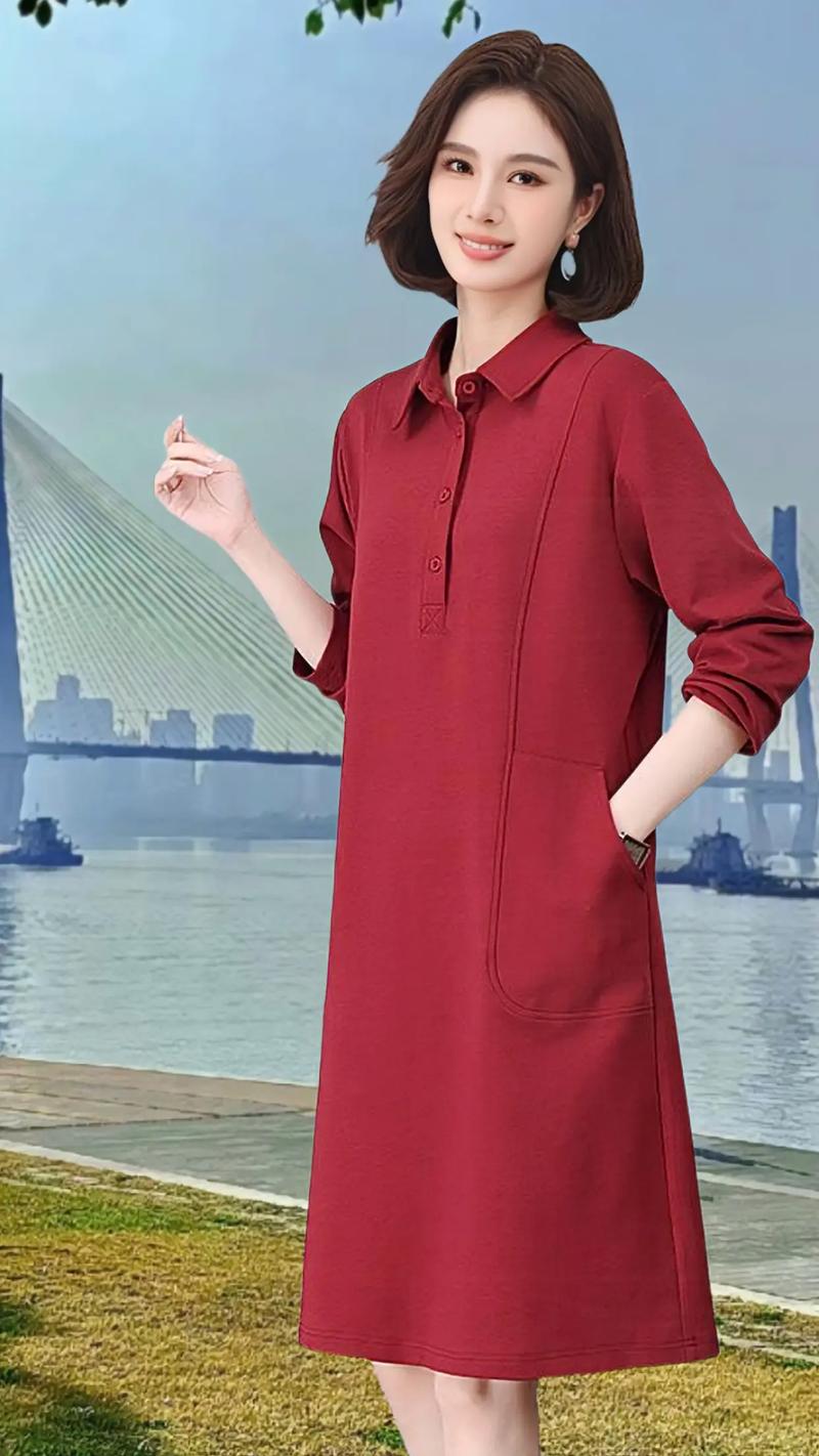 中年中长袖连衣裙，如何选显瘦又时髦？-图3