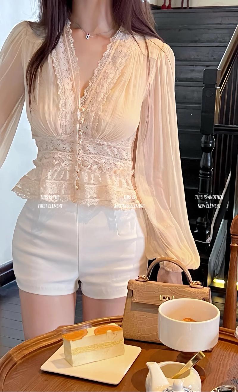 夏季蕾丝雪纺上衣，透气清凉怎么选？-图1