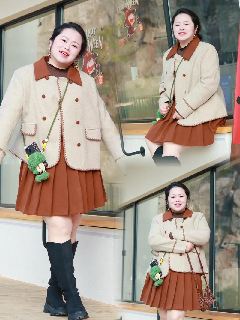 胖人秋季女装图片，显瘦秘诀有哪些？-图3