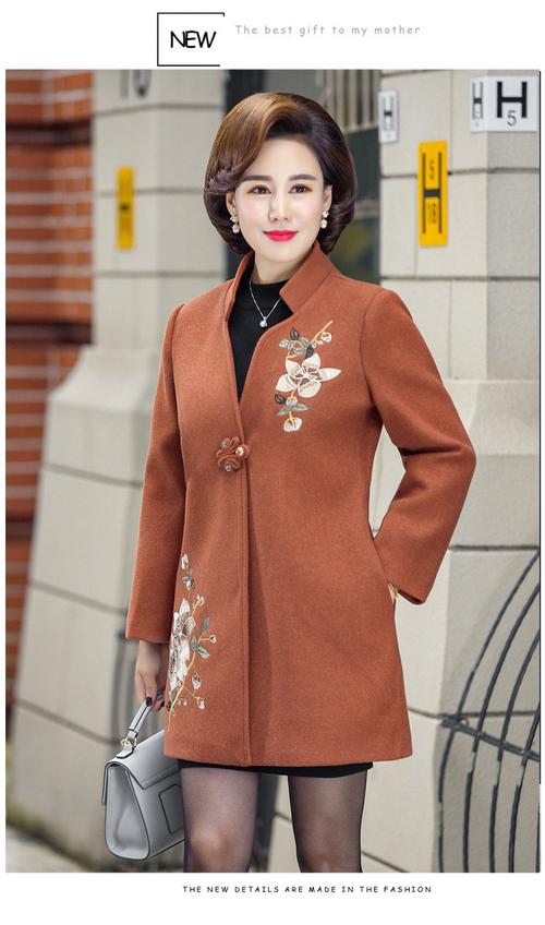 中年女装外套妈妈毛泥-图2 中年女装外套妈妈毛泥-图2