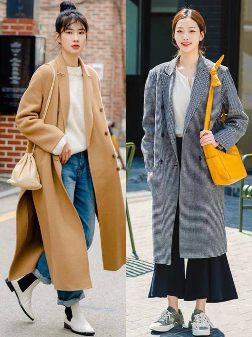 韩系冬季女装街拍，怎么搭出氛围感？-图1