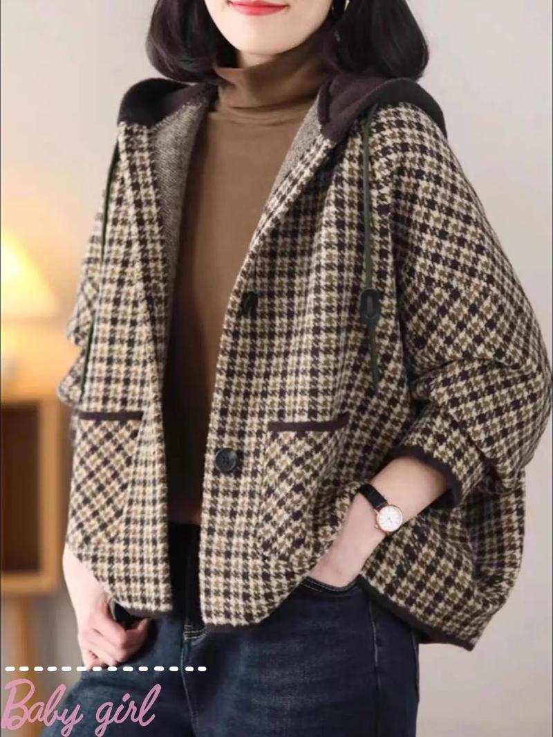 格子外套女装怎么选?-图1 格子外套女装怎么选?-图1