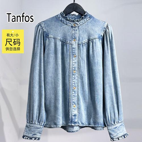 宽松牛仔长袖衬衫，显瘦百搭怎么选？-图3