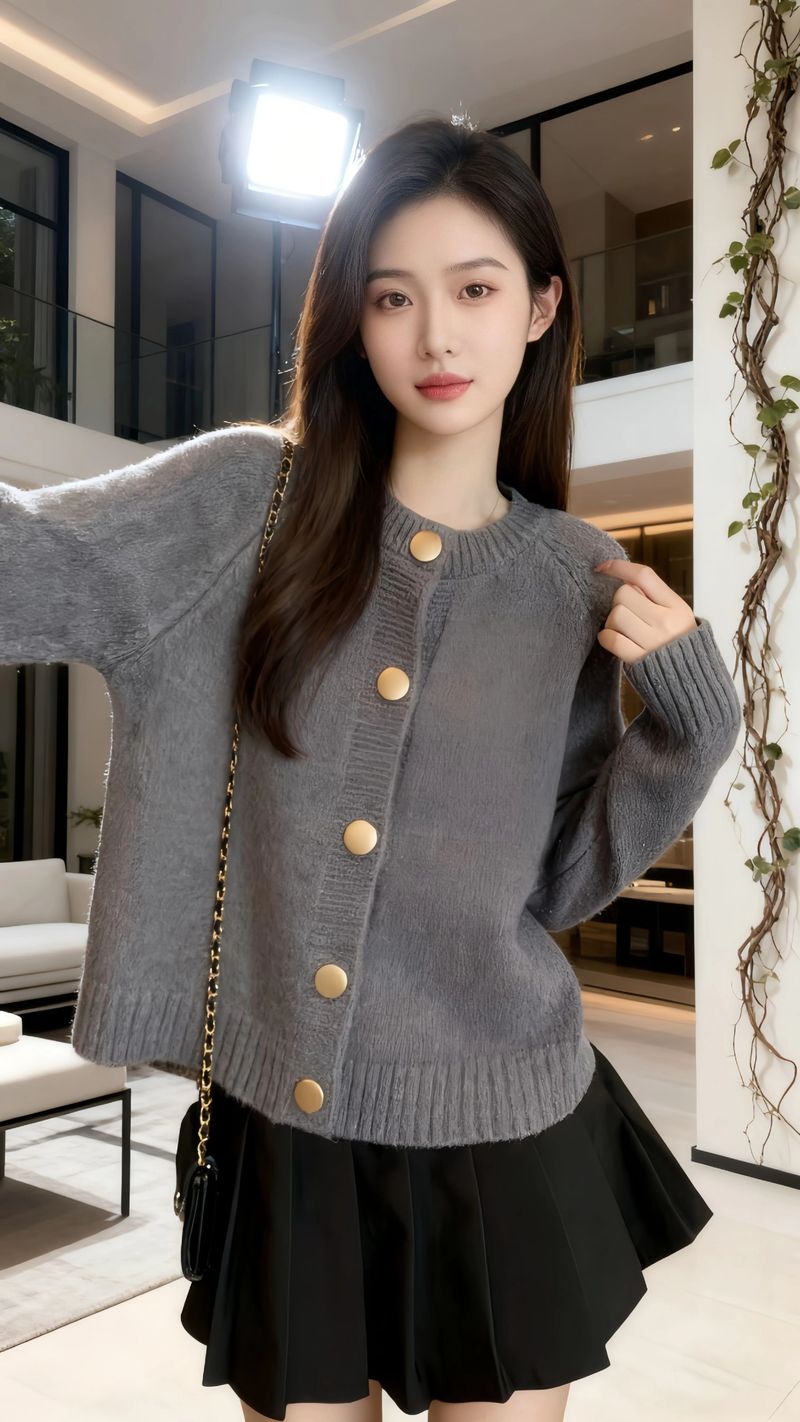 针织外套如何穿出性感气质？-图1