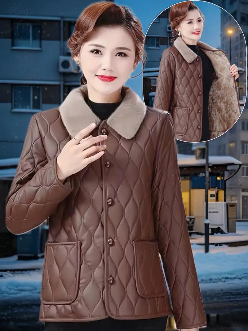 冬季新款女装PU棉袄，保暖显瘦选哪款？-图1