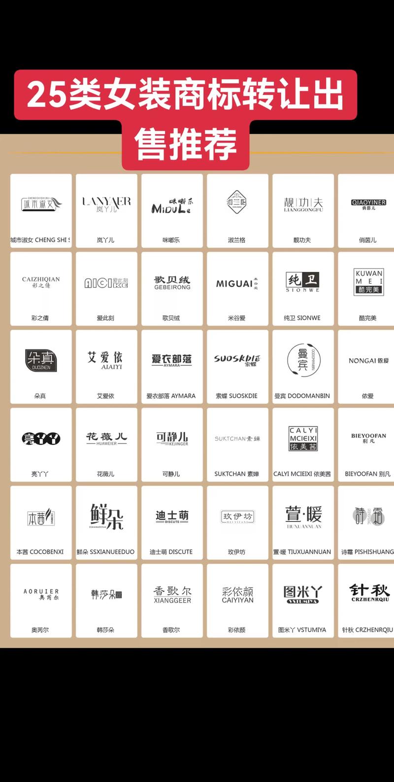 名牌女装名字大全有哪些？-图1