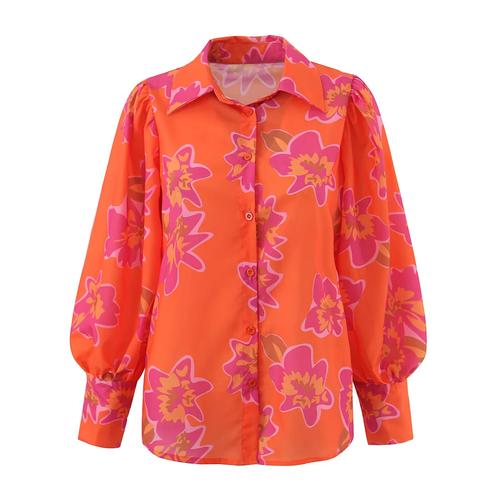 夏季女装印花长袖衬衫，如何搭配又显瘦？-图2