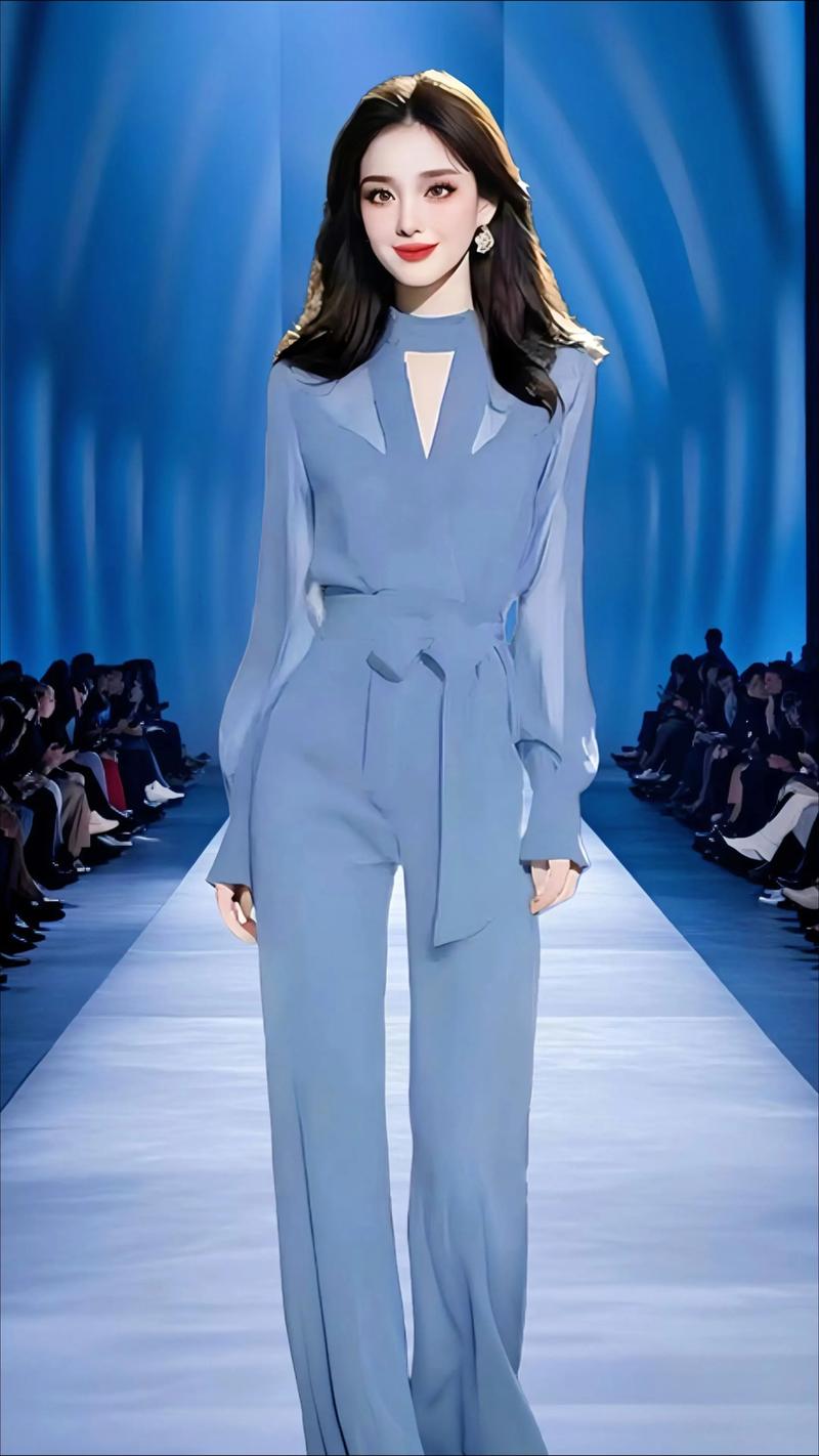 蓝色时尚女装，如何搭配出高级感？-图2