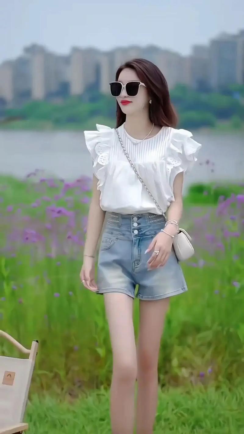 女装短袖短裤搭配图片-图2