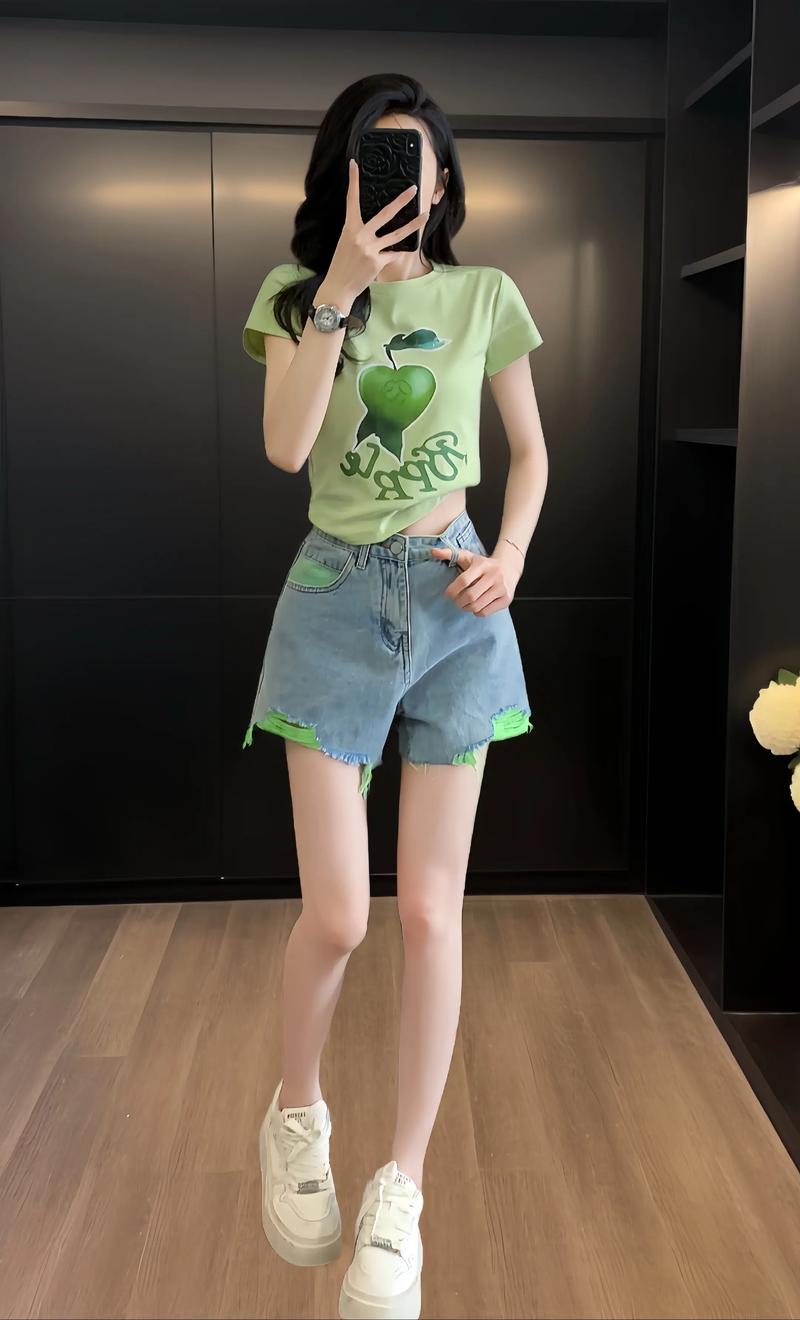 夏季新款女装短袖短裤，怎么搭配更出彩？-图1