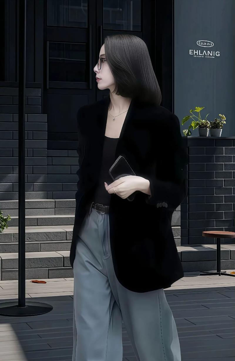 黑色西服外套怎么搭显瘦又时髦？-图1
