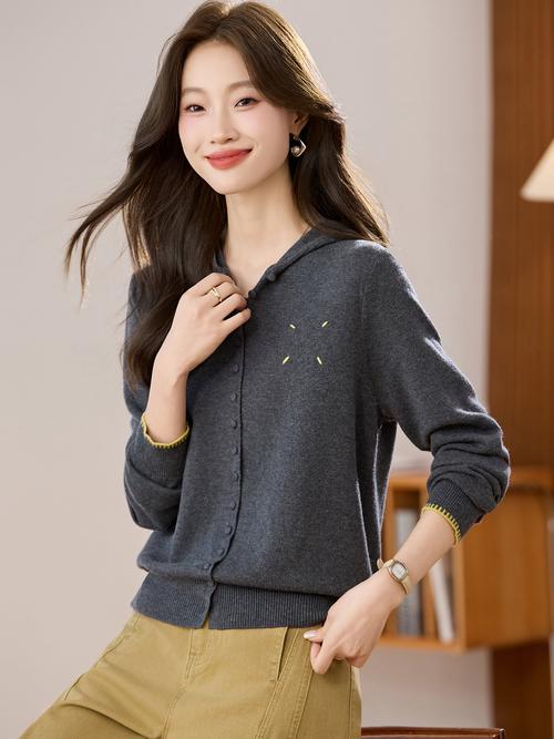 开衫毛衣女装秋冬短款-图3