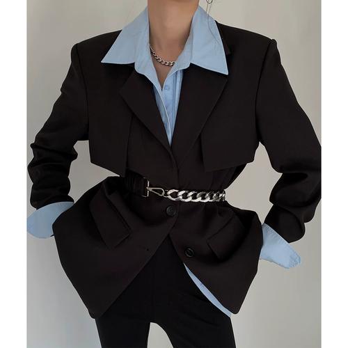 黑色西装外套怎么搭女装才时髦？-图3